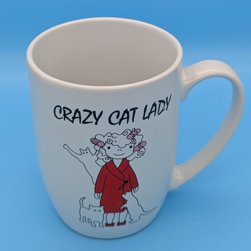 Crazy Cat Lady Coffee Mug Large 5" by Petrageous Designs Excellent Condi…